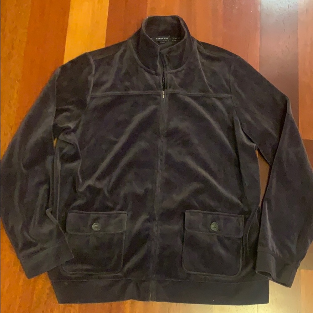 Vintage Land’s End velour track jacket